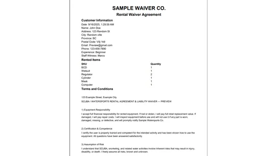 POS e‑sign screenshot