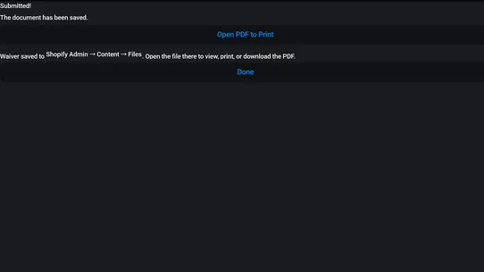 POS e‑sign screenshot