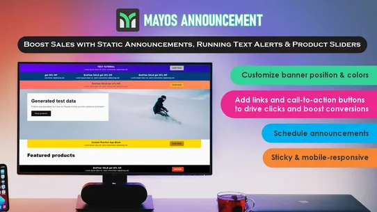 Mayyos Announcement Bar screenshot