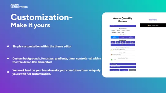 ScarcityPro+ Quantity &amp; Timer screenshot