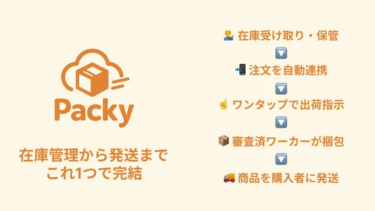 Packy｜月額費用&amp;保管料0円で在庫管理・発送を代行 screenshot