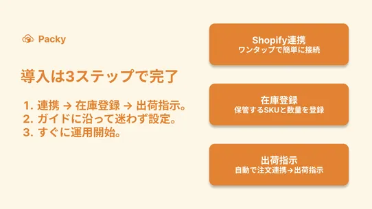 Packy｜月額費用&amp;保管料0円で在庫管理・発送を代行 screenshot