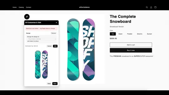 AI Customise &amp; Edit screenshot