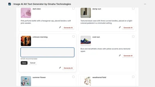 Omaha Labs Image Alt Text AI screenshot