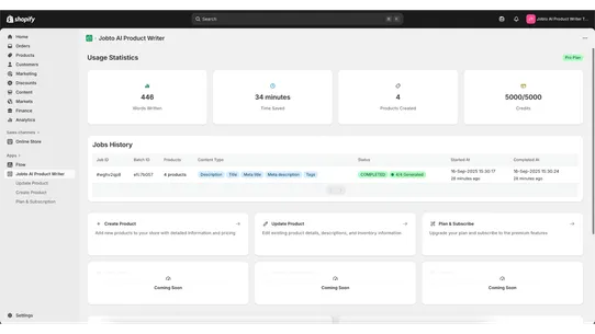 Jobto AI Product Description screenshot