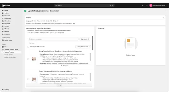 Jobto AI Product Description screenshot