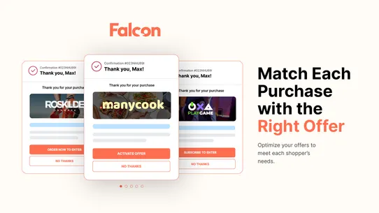 Falcon Post Purchase Offers screenshot