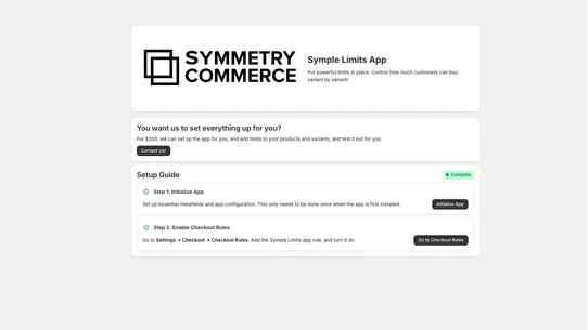 Symple Limits screenshot