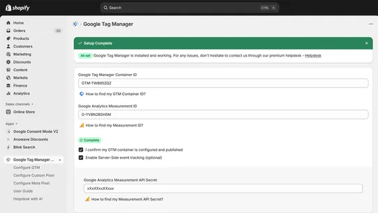 Google Tag Manager GA4 screenshot