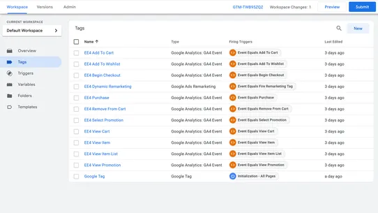 Google Tag Manager GA4 screenshot