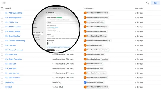 Google Tag Manager GA4 screenshot