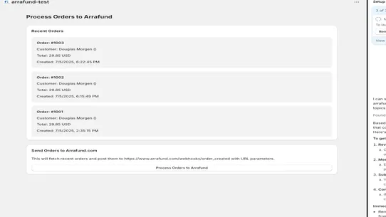Arrafund screenshot