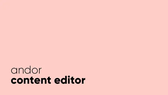 Andor Content Editor screenshot