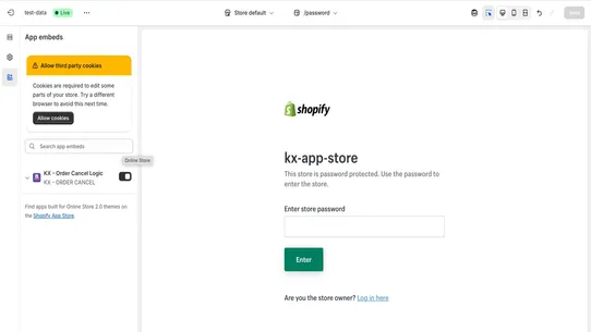 KX ‑ ORDER CANCEL screenshot