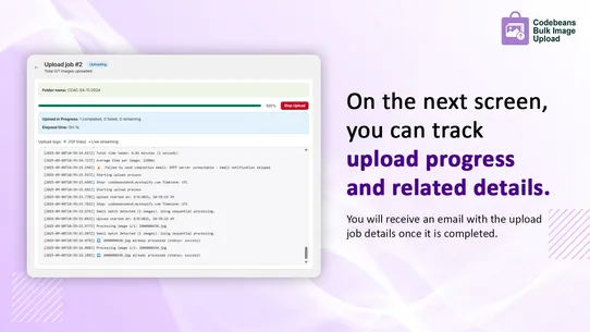 Codebeans Bulk Image Upload screenshot