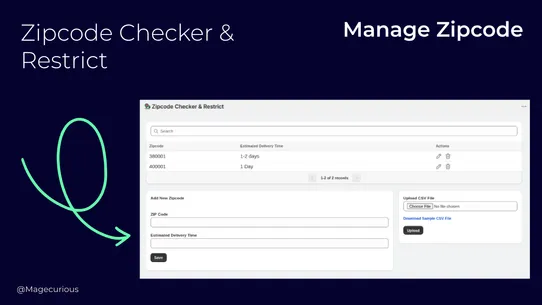 SZC Zipcode Checker &amp; Restrict screenshot
