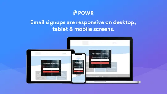 POWR Email Signup screenshot