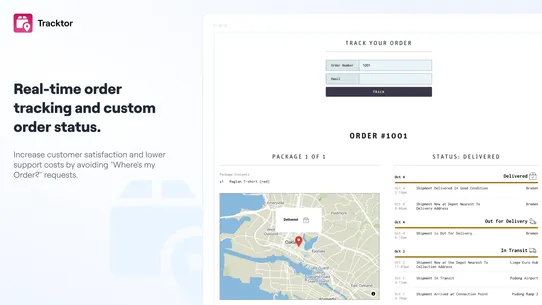 Tracktor Order Tracking screenshot