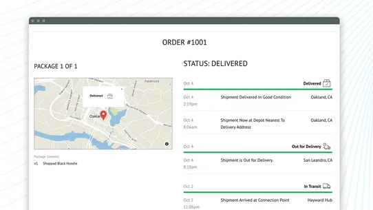 Tracktor Order Tracking screenshot