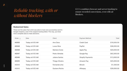 LUCA – Conversion Tracking screenshot