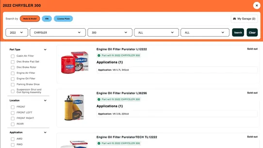 SPT: YMM Fitment Search screenshot
