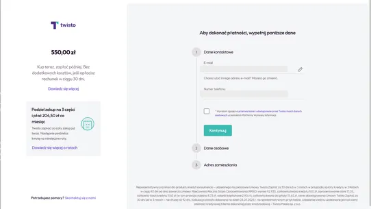 PayU GPO — Twisto screenshot