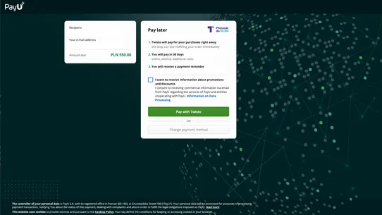 PayU GPO — Twisto screenshot