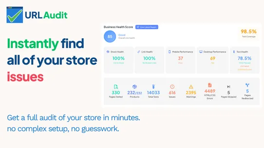 URLAudit: SEO &amp; Store Health screenshot