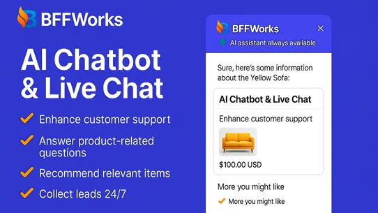 BFFWorks: AI Chatbot Live Chat screenshot