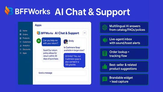 BFFWorks: AI Chatbot &amp; Support screenshot
