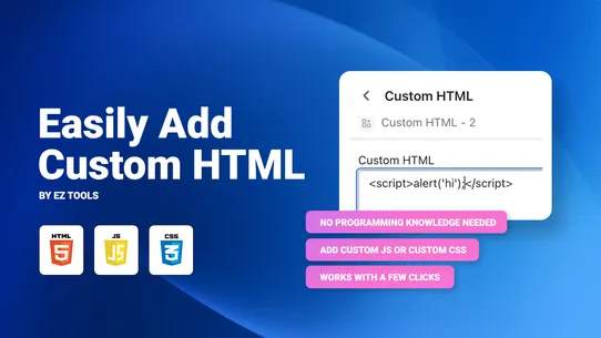 EZ Custom HTML screenshot