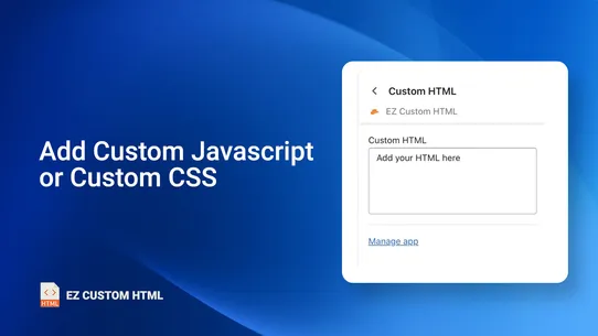 EZ Custom HTML screenshot