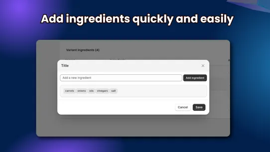 FoodLabeler: Order Ingredients screenshot