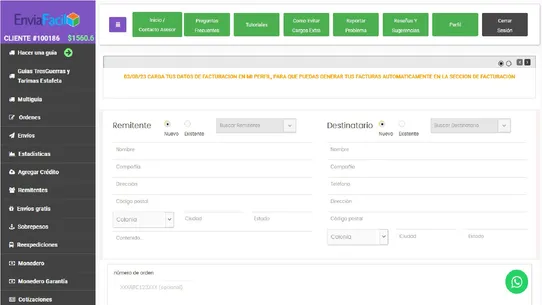 ENVIAFACIL screenshot