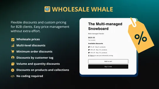 Wholesale Whale: B2B Discounts screenshot