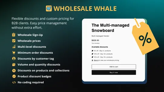 Wholesale Whale: B2B Discounts screenshot