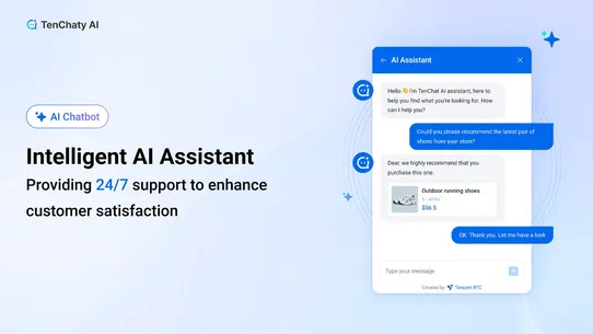TenChaty: AI Chatbot+Live Chat screenshot