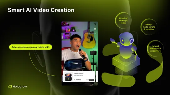Hologrow AI Shoppable Video screenshot