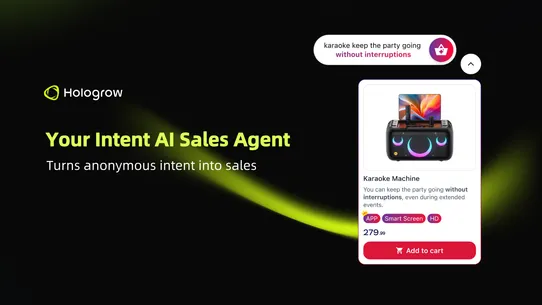 Hologrow Intent AI Sales Agent screenshot