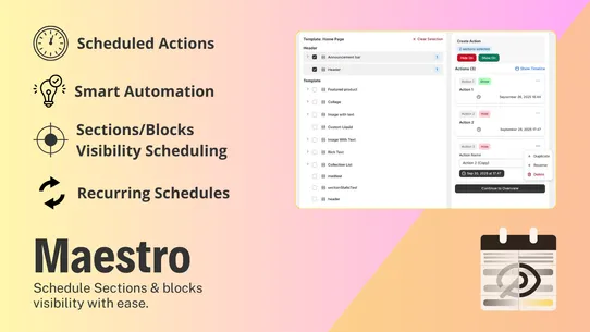 Maestro Visibility Scheduler screenshot