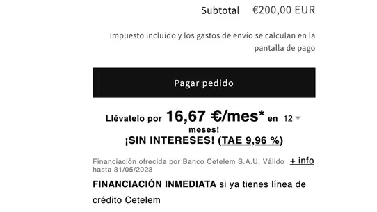 Calculadora Cetelem screenshot