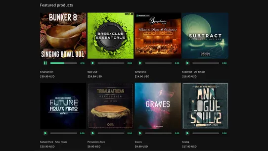 Osaria Audio Player screenshot