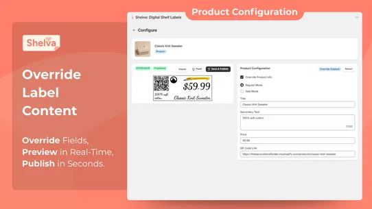 Shelva: Digital Shelf Labels screenshot