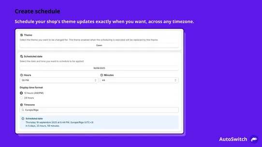 Léon ‑ Theme Scheduler screenshot