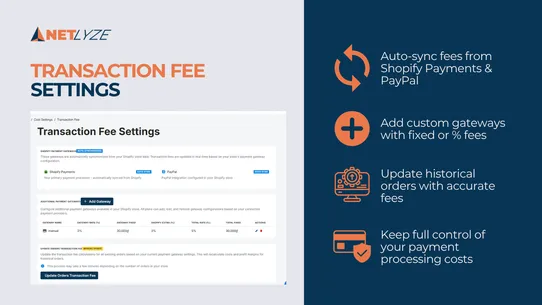 Netlyze ‑ Profit tracking screenshot