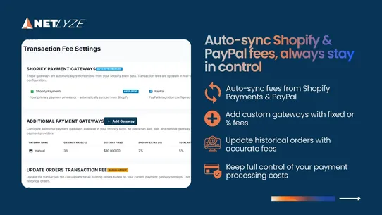 Netlyze ‑ Profit tracking screenshot