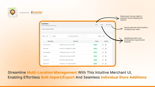 Embitel : Store Locator screenshot