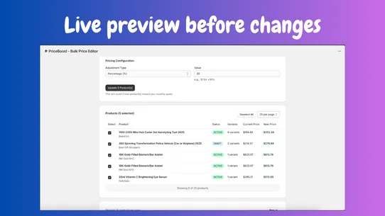 PriceBoost ‑ Bulk Price Editor screenshot
