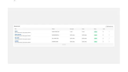 Bulk Discount Code Tool screenshot