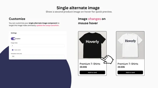 Hoverly ‑ Image Swap &amp; Gallery screenshot